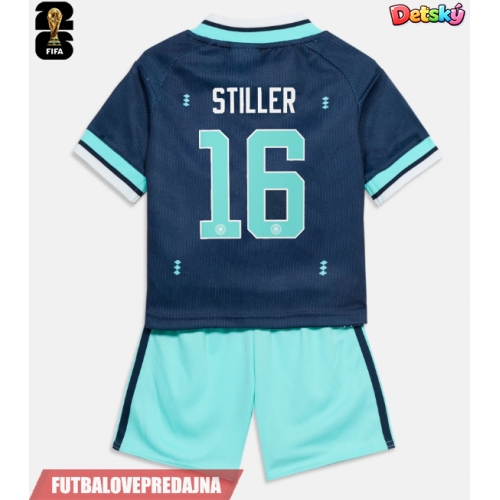 Lacne Dětský Futbalové dres Nemecko Angelo Stiller #16 MS 2026 Krátky Rukáv - Preč (+ trenírky)